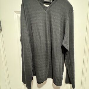 DKNY Men's Gray V-Neck Shirt